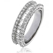 Round & Baguette Diamond Dress Ring