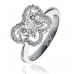 Elegant Butterfly Round Diamond Dress Ring