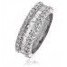 Round & Baguette Diamond Multi Row Dress Ring
