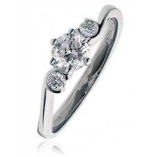 Modern Round Diamond Trilogy Ring