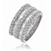 Round & Baguette Diamond Multi Row Dress Ring Round & Baguette Diamond Multi Row Dress Ring