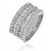 Elegant Round Diamond Multi Row Dress Ring