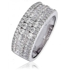 Elegant Round Diamond Eternity/dress Ring