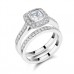 Diamond Shoulder Set Ring With Matching Band