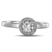 Round Diamond Single Halo Ring