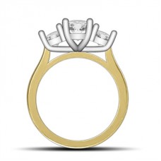 Oval & Round Diamond Trilogy Ring
