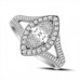 Marquise Diamond Single Halo Split Shoulder Set Ring