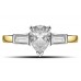 Modern Pear & Baguette Diamond Trilogy Ring