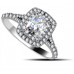 Cushion Diamond Double Halo Shoulder Set Ring Cushion Diamond Double Halo Shoulder Set Ring