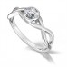 Elegant Infinity Twist Round Diamond Engagement Ring