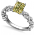 Fancy Yellow Radiant Cut Diamond Shoulder Set Ring Fancy Yellow Radiant Cut Diamond Shoulder Set Ring
