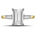 Classic Emerald & Baguette Diamond Trilogy Ring