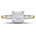 Elegant Princess & Baguette Diamond Trilogy Ring
