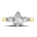 Unique Pear Diamond Trilogy Ring