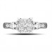 Princess & Pear Diamond Trilogy Ring