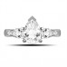 Elegant Pear Diamond Trilogy Ring