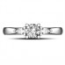 Elegant Oval & Pear Diamond Trilogy Ring