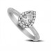 Pear & Round Diamond Single Halo Ring Pear & Round Diamond Single Halo Ring