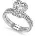 Heart Shoulder Set Ring With Matching Band