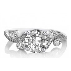 Round Diamond Twisted Designer Ring