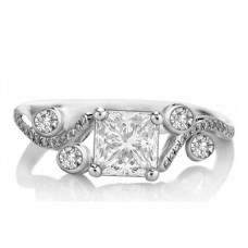 Princess Diamond Twisted Designer Ring Princess Diamond Twisted Designer Ring