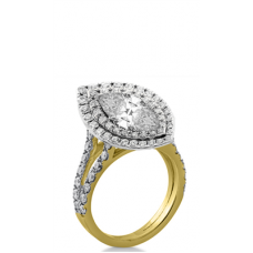 Marquise Diamond Double Halo Shoulder Set Ring Marquise Diamond Double Halo Shoulder Set Ring
