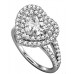 Heart Diamond Double Halo Shoulder Set Ring Heart Diamond Double Halo Shoulder Set Ring