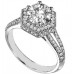 Hexagon Round Diamond Double Halo Ring Hexagon Round Diamond Double Halo Ring