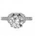 Double Ribbon Round Diamond Vintage Ring