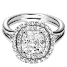 Double Halo Cushion Diamond Engagement Ring Double Halo Cushion Diamond Engagement Ring