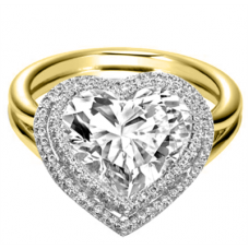 Double Halo Heart Diamond Engagement Ring Double Halo Heart Diamond Engagement Ring