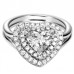 Double Halo Heart Diamond Engagement Ring Double Halo Heart Diamond Engagement Ring