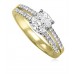 Modern Split Shoulder Cushion Diamond Vintage Ring