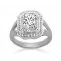Radiant Diamond Double Halo Ring