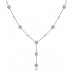Modern Encrusted Round Diamond Drop Necklace
