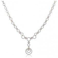 Elegant Round Diamond Drop Necklace