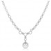 Elegant Round Diamond Drop Necklace