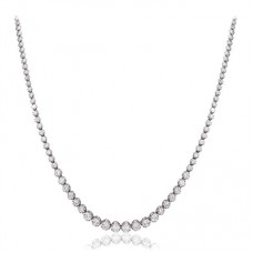 Elegant Round Diamond Drop Necklace