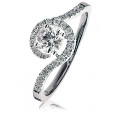 Designer Round Diamond Shoulder Set Ring Designer Round Diamond Shoulder Set Ring