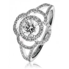 Classic Clover Round Diamond Dress Ring