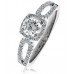 Modern Round Diamond Halo Ring