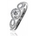 Modern Round Diamond Halo Infinity Twist Ring