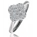 Elegant Clover Round Diamond Cluster Ring Elegant Clover Round Diamond Cluster Ring
