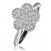 Elegant Flower Round Diamond Cluster Ring