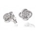 Unique Round Diamond Knot Earrings