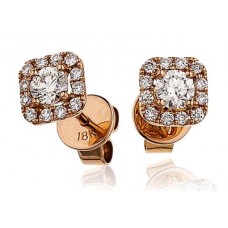 0.55ct Vs/fg Round Diamond Cluster Earrings