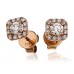 0.55ct Vs/fg Round Diamond Cluster Earrings