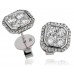 1.15ct Vs/fg Round Diamond Cluster Earrings