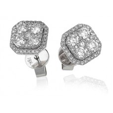 0.90ct Vs1/f Round Diamond Cluster Earrings