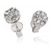 Round & Baguette Diamond Cluster Earrings Round & Baguette Diamond Cluster Earrings